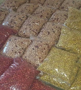 Assorted dried pulses packed for trade